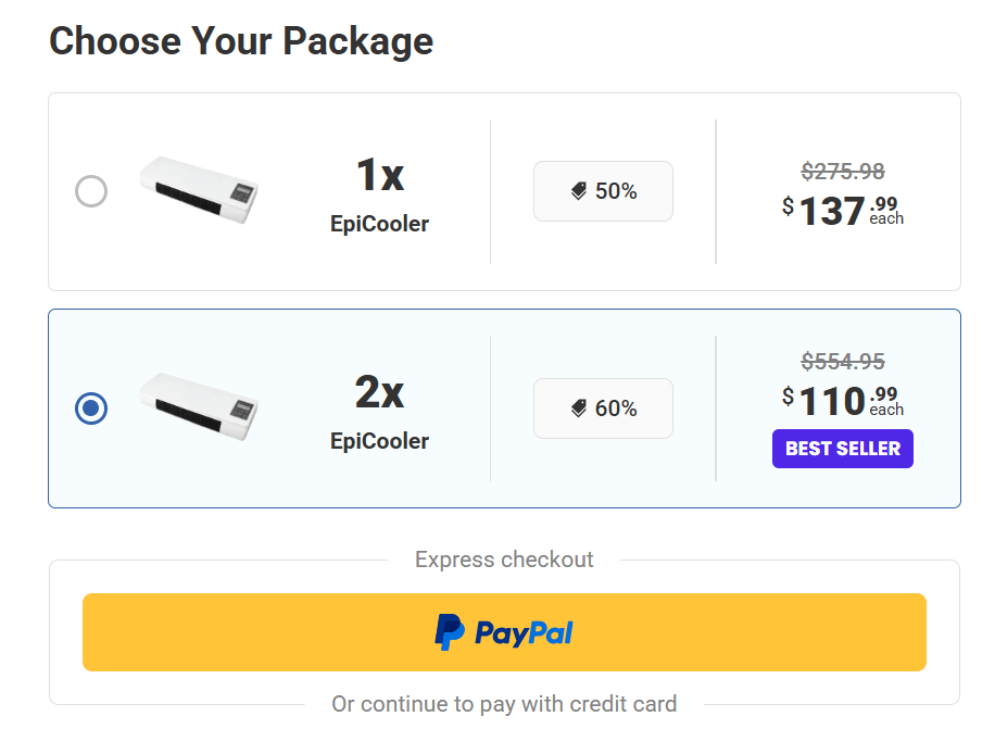 epicooler price